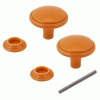 Ручка-кнопка дверная пластик РДП-03-2 светлое дерево Башкирия (100,25,5)