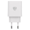 BY Сетевое зарядное устройство Jupiter 18 Вт, USB-A, QC, 110-240В,50-60Гц, пластик, белый