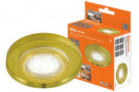 TDM GU5.3 MR16 50W св-к встр 03-05 12/220В жёлт/зол декор стекло (10!) SQ0359-0056