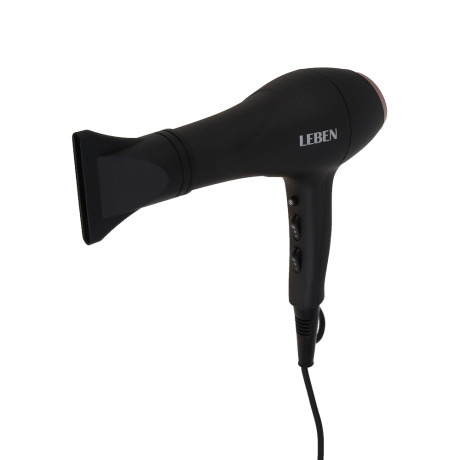 LEBEN Фен для волос, AC мотор, 2400 Вт, ионизация, шнур 200см, 2 скорости, 3 темп.реж., концентратор