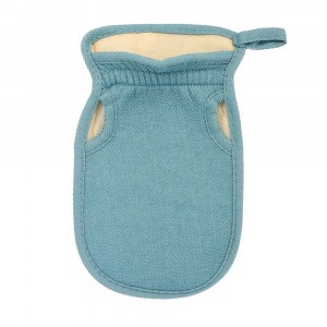 Мочалка «Королевский пилинг», рукавица двусторонняя на резинке,  13,5*23 см, в ассортименте 3 цвета