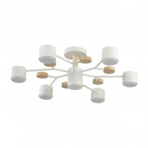 LUMION 8195/7C COMFI LN25 бел., мет./дерево/пластик люстра LED GX53 7x9W 220V RONDO