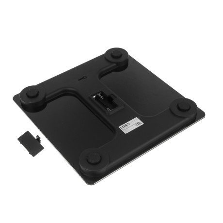 LEBEN Весы напольные, диагностические, до180 кг, от 3хAAA, стекло, чёрный