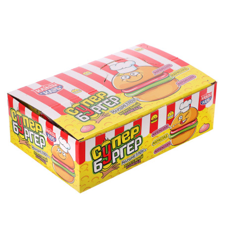 Маршмеллоу с жевательным мармеладом "СУПЕР БУРГЕР" 15гр