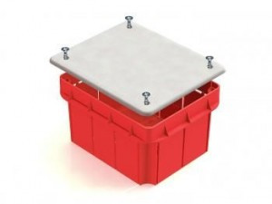 GREENEL Коробка распред. СУ 120х92х70мм для кирпич. стен с крышкой оранж. (56шт) GE41009