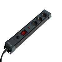 Stekker сетевой фильтр (удл.) ПВС 3x1 3роз. (земля) черный 5м 16А HM22-31-05 Techno 50155