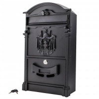 Ящик почтовый мет АЛЛЮР №4010 черный В40,5*Ш25,5*Г7,5см,  2 кл