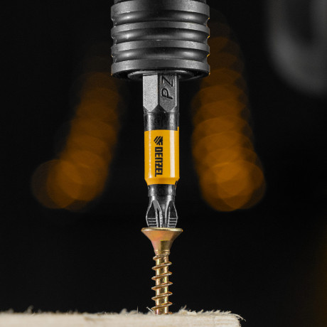 Бита PZ2х50, сталь легированная S2, 10 шт., круглый профиль, отрывная упаковка, , Е 6,3 Denzel