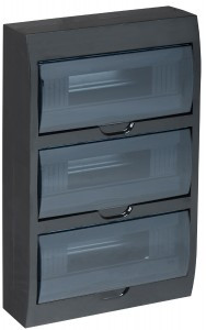 IEK бокс (корпус) пластик ЩРН-П-36 модулей навесной  ЧЕРНЫЙ IP41 MKP12-N-36-41-K02