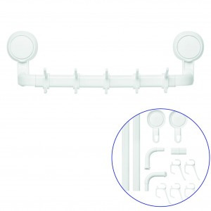 Вешалка (планка) д/ванной настенная Нодрил с 5 подвижными крючками, на присоске 75961 Master House