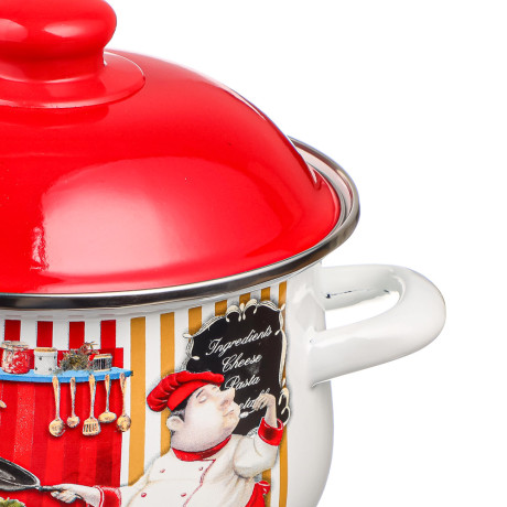 VETTA Повар Кастрюля эмалированная, 24см, 5,0л, индукция