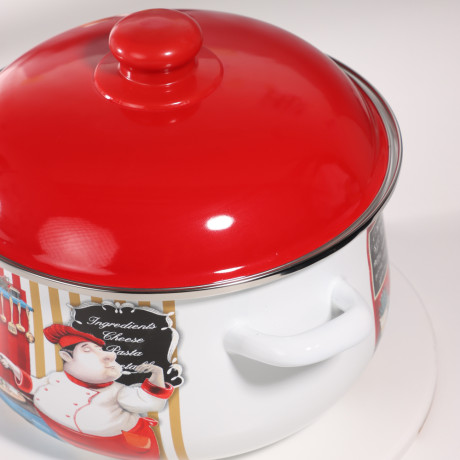 VETTA Повар Кастрюля эмалированная, 24см, 5,0л, индукция