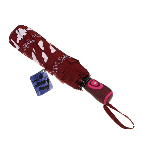 Зонт женский, полуавтомат, сплав, пластик, полиэстер, 55см, 8 спиц, 3 цвета, арт.4