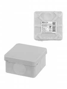 TDM Коробка распред. двухкомпонентная ОУ 70х70х40 6гермов., серая IP66 ПМ (140!) SQ1401-2511