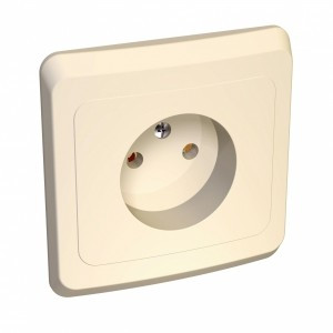 Systeme Electric Этюд роз. СУ 1 мест. крем. (пл.осн.) PC16-001K (20!)