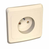 Systeme Electric Этюд роз. СУ 1 мест. крем. (пл.осн.) PC16-001K (20!)