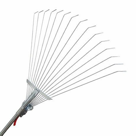 Грабли веер 15-зубьев (130223-15) с черенком раздвижные проволочные САДОВИТА (25)