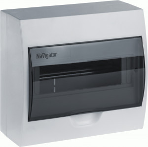 Navigator бокс (корпус) пластик ЩРН-П-10 мод. навесной IP41 NSS-DBW-10-WH 93795