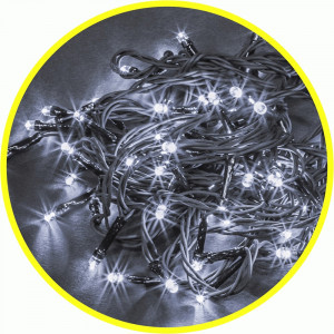 Гирлянда-нить 140LED бел. 8,5м. 8реж., зел.пвх, IP20 NGF-S01-140CW-5-8.5m Navigator 61816