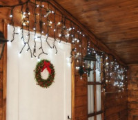 Гирлянда-бахрома ул. ULD-B3010-200/TBK (мерц) 200LED белый 3м/32нит, макс 70, соед. 6мод. IP67 Uniel