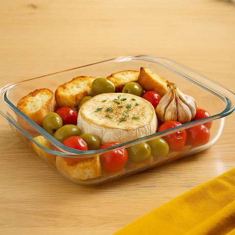 SATOSHI Форма для запекания жаропрочная квадратная, с ручками, стекло, 21,3x18,9x5см, 1,1л