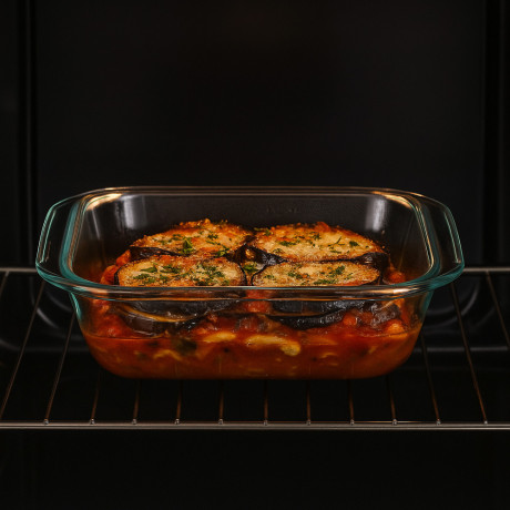 SATOSHI Форма для запекания жаропрочная квадратная, с ручками, стекло, 21,3x18,9x5см, 1,1л