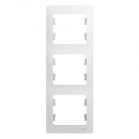 Systeme Electric GLOSSA рамка СУ 3 мест. бел. (вертик.) GSL000107 (15!)