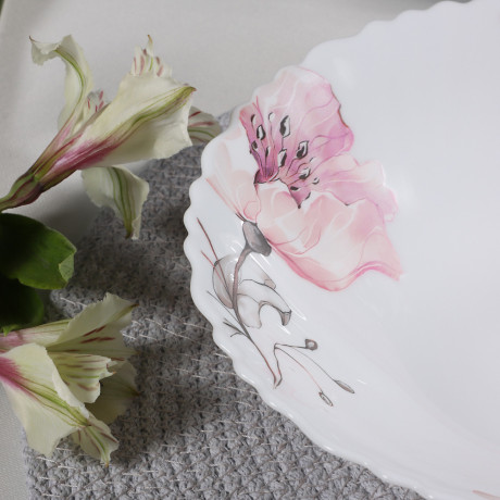 MILLIMI Роселла Салатник, опаловое стекло, 19см