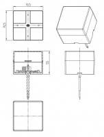 ЭРА модуль светящийся соед.  для св-ка SML 3W(270Lm)4K 4000K квадрат черный SML-AC-B-4K-04 9250