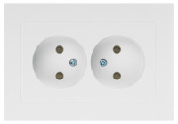 ЭРА Intro Accent мех. роз. СУ 2 мест. 16А 250В, белый Б0063447