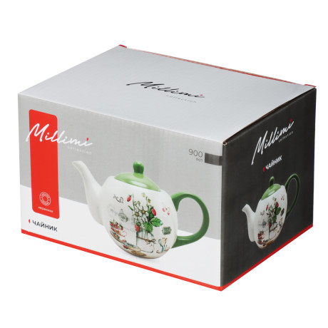 MILLIMI Земляника Чайник, 900мл, керамика