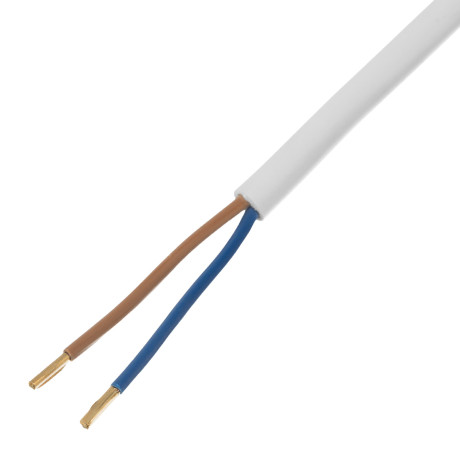 Шнур сетевой Energy Series, ПВС, 1,5 м, 2 x 1,5 мм, с неразборной вилкой, белый, Denzel