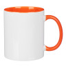 Кружка для сублимации 330мл, цвет оранжевый, керамика