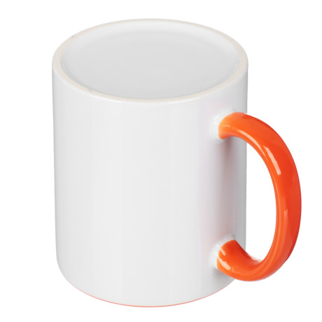 Кружка для сублимации 330мл, цвет оранжевый, керамика