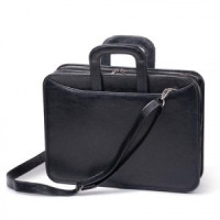 Портфель из кожзама 2 отд. на молнии &quot;Карьера&quot; 162, 36х31х7см, черный