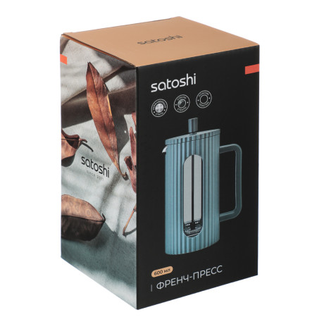 SATOSHI Форман Френч-пресс 600мл, жаропрочное стекло, графит
