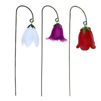 INBLOOM Декор садовый на стержне Цветы 40см 3 дизайна, полирезина/металл