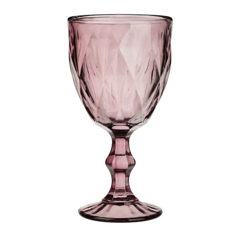 MILLIMI Набор бокалов 6 шт, 320 мл, стекло, бордовый ромб