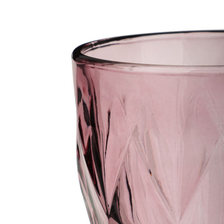 MILLIMI Набор бокалов 6 шт, 320 мл, стекло, бордовый ромб