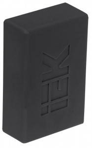 IEK ЭЛЕКОР Заглушка КМЗ 15х10 черный (4шт, цена за уп) ELECOR EL-KK10D-Z-015-010-K02
