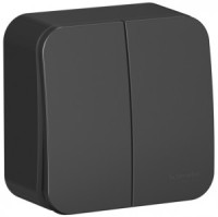 Systeme Electric BLANCA выкл. ОУ 2 кл. 10А антрацит (пл.осн., изол.пл.) BLNVA105016 (15!)