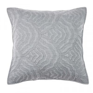 BY COLLECTION Чехол для подушки с узором 50х50см, 100% хлопок, светло-серый