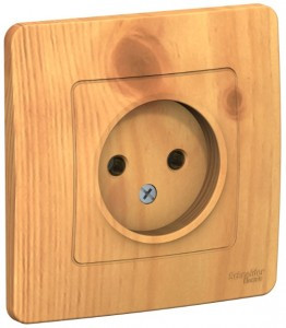 Systeme Electric BLANCA роз. СУ 1 мест. 16А ясень (пл.осн.) BLNRS000015 (10!)