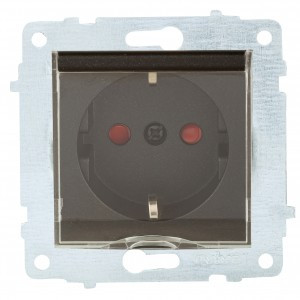 OVIVO мех. роз. СУ 1 мест. (земля, шторки, крышка) черный металлик (ко всем рамкам) 600-000317-243