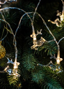 Гирлянда-нить (бат) Космос Олени акрил 5x4x0,5см 10LED белый тёплый 1,7м(1,4+0,3) (3xАА) GIR-B114