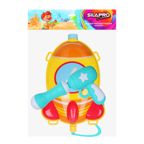 SILAPRO Водный пистолет-рюкзак Ракета, 2л, пистолет 23х13, рюкзак 27х20см, PP, 2 вида