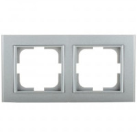 OVIVO Рамка СУ 2 мест. MINA серебро, 401-100000-226