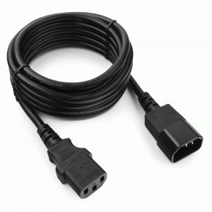 Cablexpert шнур сетевой розетка C13 - вилка C14 (удл-ль для ПК, ИБП) 3м, 16A,3x1мм., черн., земл.,