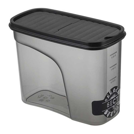 Емкость для сыпуч прод Бест 1,5л графит  М1255(12)