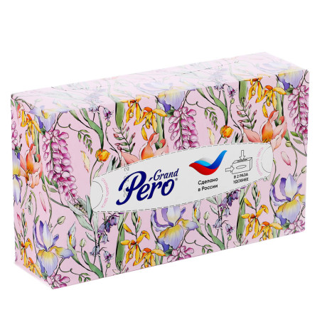 Салфетки универсальные бумажные GrandPero двухслойные, 4 дизайна, 100л